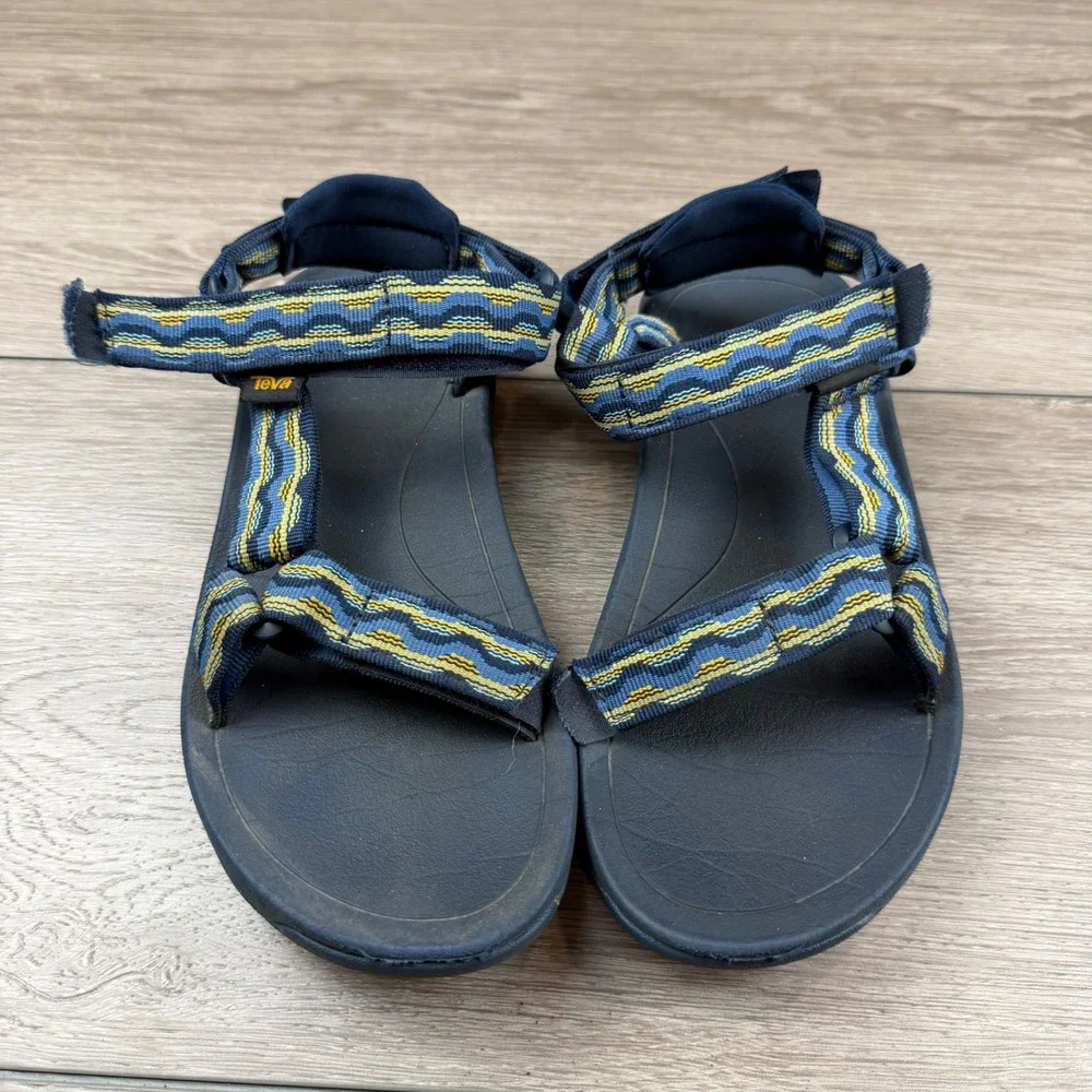 Teva Kids Hurricane XLT2 Sport Sandals Geometric Blue Yellow Size 4 Kids